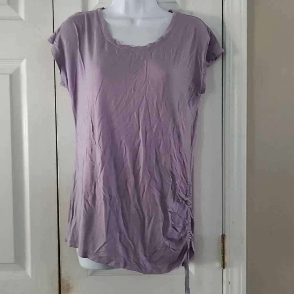 Ideology light lilac purple super soft top with side drawstring Sz M
